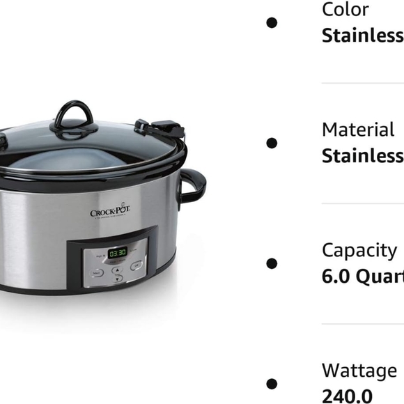 Crock-Pot 6 Quart Cook & Carry Programmable Slow Cooker with Digital Timer - Picture 14 of 17